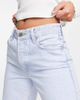 River Island River Island straight cut dad jeans with knee rip in light blue - 3