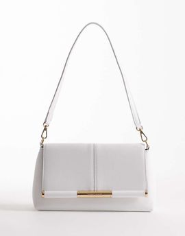 River Island River Island strap front shoulder clutch in white