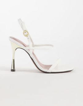 River Island River Island Strappy heeled sandals in white
