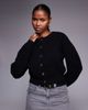 River Island River Island structured sleeves cardigan in black - 1