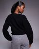 River Island River Island structured sleeves cardigan in black - 2