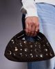 River Island River Island studded faux suede clutch purse in dark brown - 1