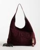 River Island River Island suede slouch bag in burgundy-Red - 2