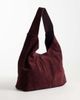 River Island River Island suede slouch bag in burgundy-Red - 3