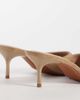 River Island River Island suedette heeled mule sandals in beige-Neutral - 3