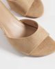 River Island River Island suedette heeled mule sandals in beige-Neutral - 4