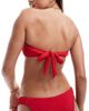 River Island River Island textured bandeau bikini top in bright red - 3