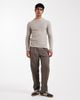 River Island River Island textured muscle fit knit sweater in light gray - 2
