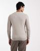 River Island River Island textured muscle fit knit sweater in light gray - 3