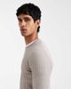 River Island River Island textured muscle fit knit sweater in light gray - 4