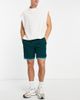 River Island River Island textured taped shorts in green - 4