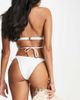 River Island River Island tie side bikini bottoms in white - 2