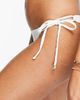 River Island River Island tie side bikini bottoms in white - 3