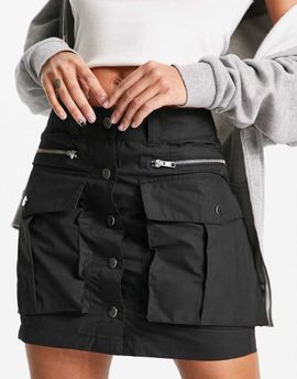 River Island River Island utility mini skirt in black