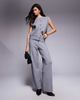 River Island River Island wide leg knit pants in light gray - 1