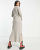 River Island Tall River Island Tall twist front midi dress in oatmeal-Neutral - 2