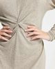 River Island Tall River Island Tall twist front midi dress in oatmeal-Neutral - 3