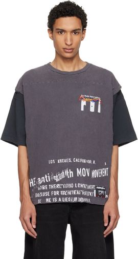 Rivington Roi Rebis Rivington Roi Rebis Gray Moda Apocrypha Quad T-shirt