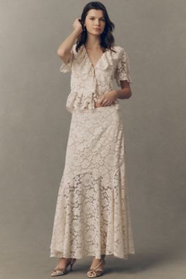 RIXO Jada Lace Maxi Skirt