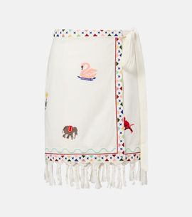 Rixo Rixo Baela embroidered cotton miniskirt