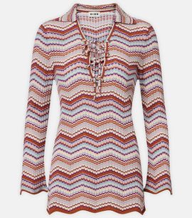 Rixo Rixo Brody chevron cotton top