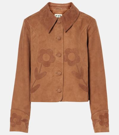 Rixo Rixo Dionne appliquÃ© suede jacket