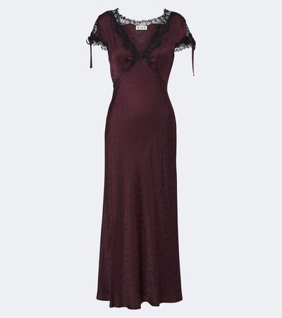 Rixo Rixo Fern satin jacquard midi dress