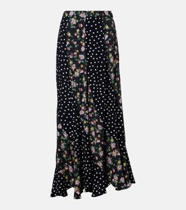 Rixo Rixo Gracella paneled midi skirt