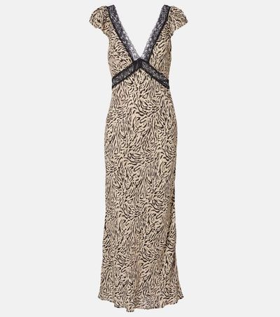 rixo embroidered dress Novara Embroidered Linen Midi Dress in Anemone Embroidery Cream