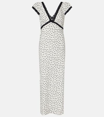 Rixo Rixo Iggy polka-dot linen-blend maxi dress