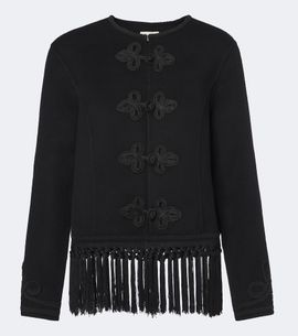 Rixo Rixo Inga fringed wool-blend jacket