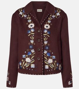 Rixo Rixo Jude embroidered wool-blend jacket