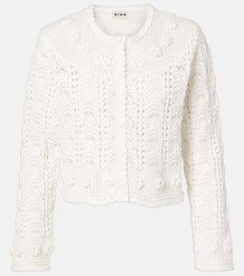 Rixo Rixo Kyra open-knit cotton cardigan