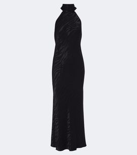 Rixo Rixo Maura open-back satin jacquard midi dress