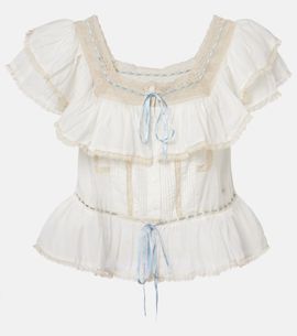 Rixo Rixo Melisa embroidered cotton blouse