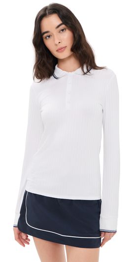 RLX Ralph Lauren RLX Ralph Lauren Ribbed Polo Shirt White