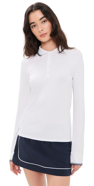 RLX Ralph Lauren RLX Ralph Lauren Ribbed Polo Shirt White
