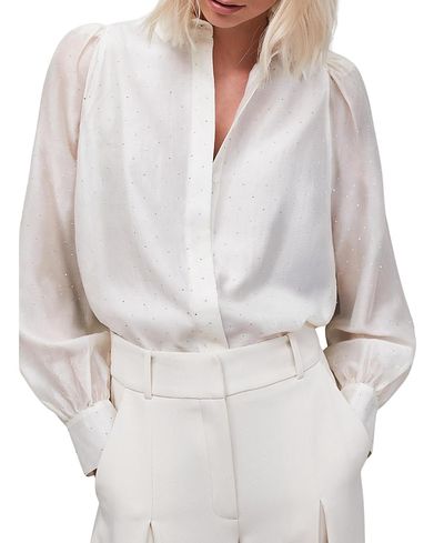 Ro & zo Ro & Zo Button Up Mini Diamante Shirt