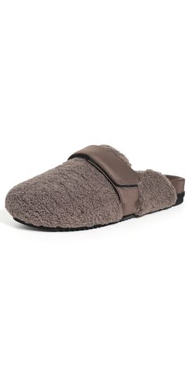 ROAM ROAM Fuzzy Loafer Mules Taupe