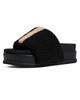 ROAM ROAM Fuzzy Stripe Stacked Sandals Black/Beige - 1