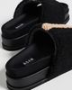 ROAM ROAM Fuzzy Stripe Stacked Sandals Black/Beige - 4