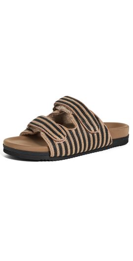 ROAM ROAM The Double Slider Sandals Natural/Black Medium