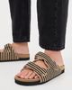 ROAM ROAM The Double Slider Sandals Natural/Black Medium - 3