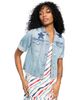 Roaman's Roaman's Embellished Short Sleeve Stretch Denim Jacket - 1