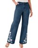 Roaman's Roaman's Embellished Wide Leg Jeans - 1