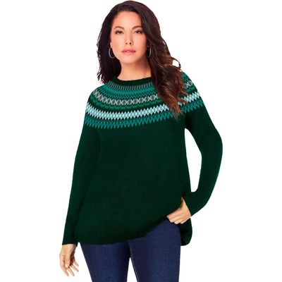 Roaman's Roaman's Fair Isle Pullover Sweater