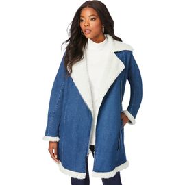 Roaman's Roaman's Fleece Lined Denim Jacket
