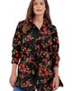 Roaman's Roaman's Kate Long Sleeve Crisp Cotton Blend Button Front Tunic - 3