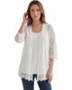 Roaman's Roaman's Lace 2 Piece Tank And Cardigan Set (plus) - 1