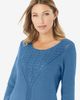 Roaman's Roaman's Lace Knit Pullover Sweater - 5